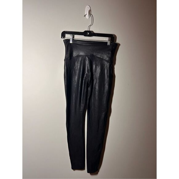 Spanx faux leather black leggings size XL C30-18 - Picture 2 of 3